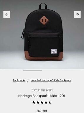 Kids Herschel Heritage Backpack